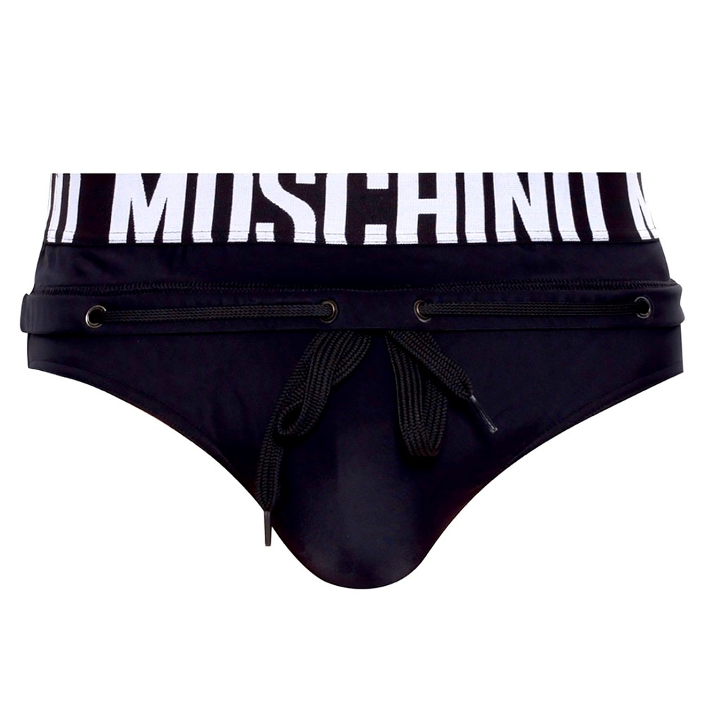 Moschino swim brief with logo